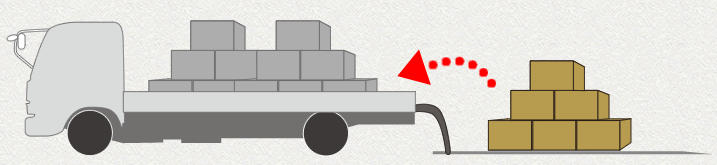 大量のダンボール